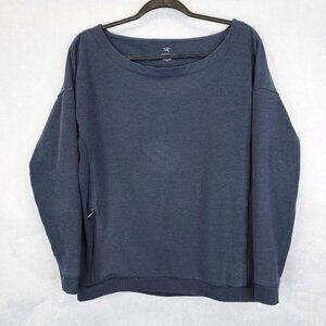 Arc’teryx Mini Bird Sweatshirt Womens L Zip Pocket Stretch Navy Outdoor Gorpcore